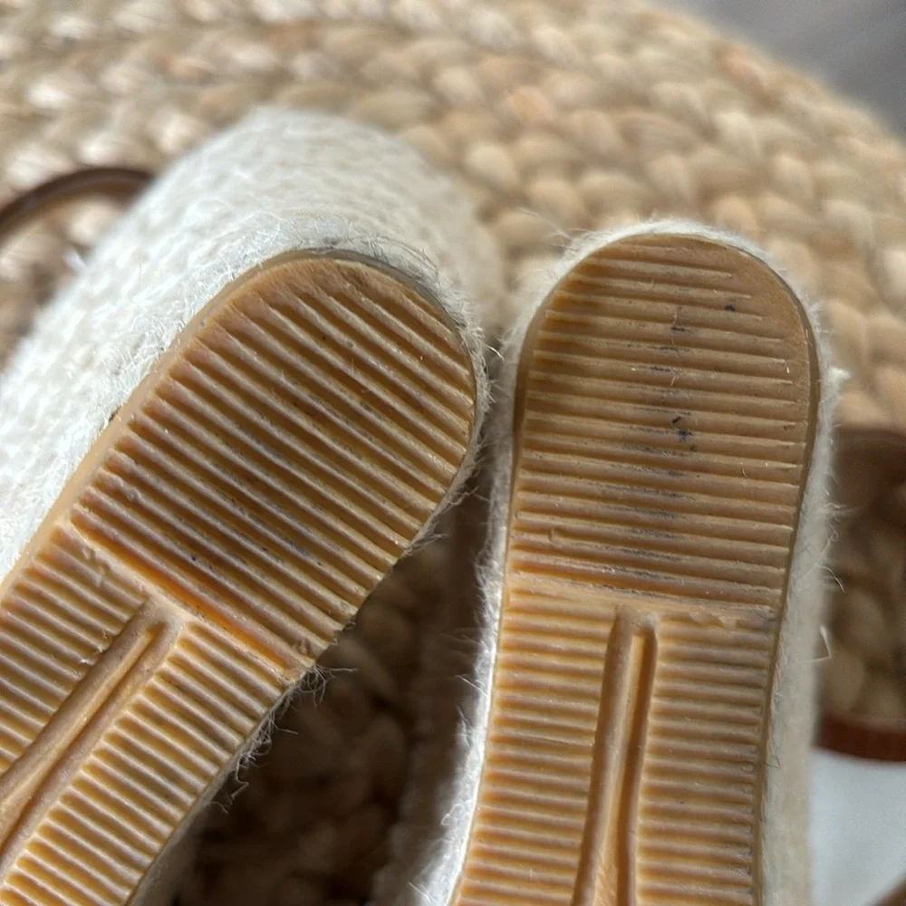 Vidoretta Canvas Open Tow Slingback Espadrilles Women's Size 7